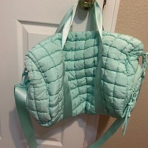 Iris & Rainbow mint green Puff duffle bag